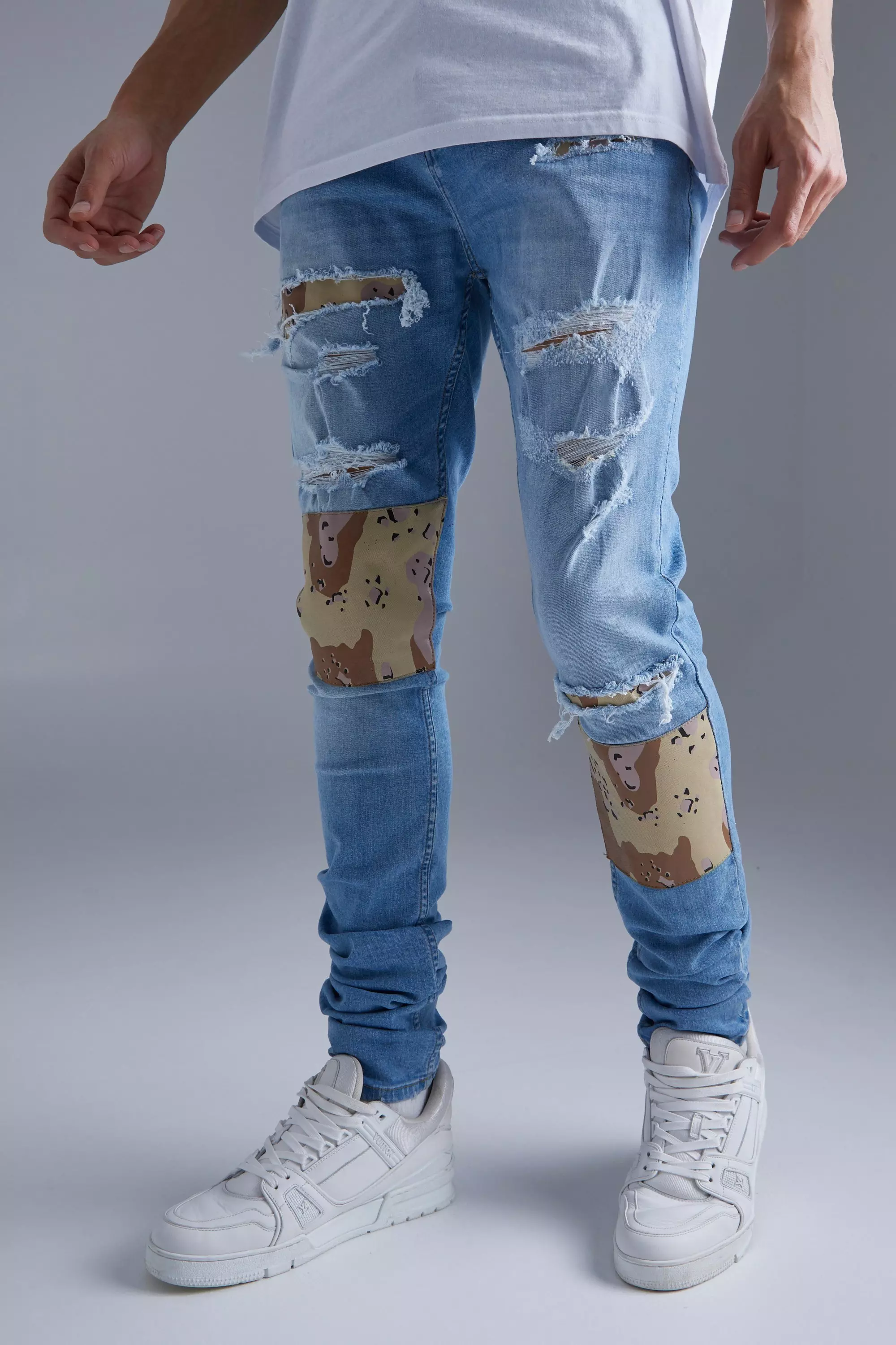 Camo store blue jeans